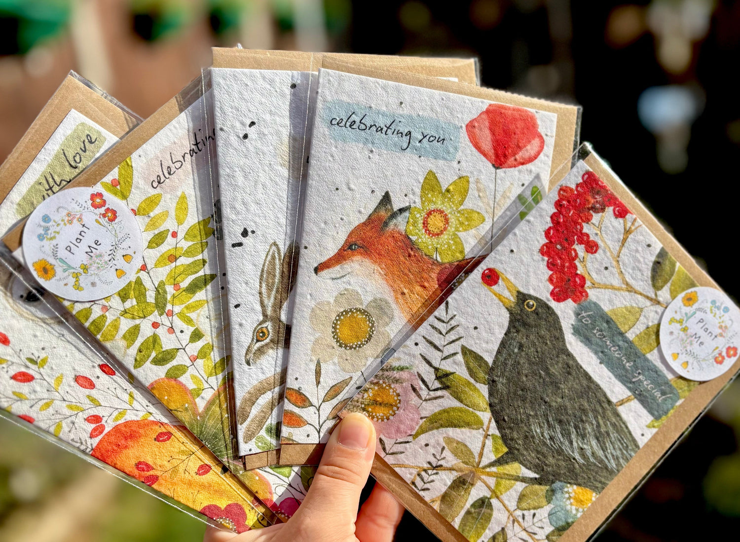 Beautiful, one-of-a-kind Seed Paper Birthday Cards - Erika's Whimsical Art