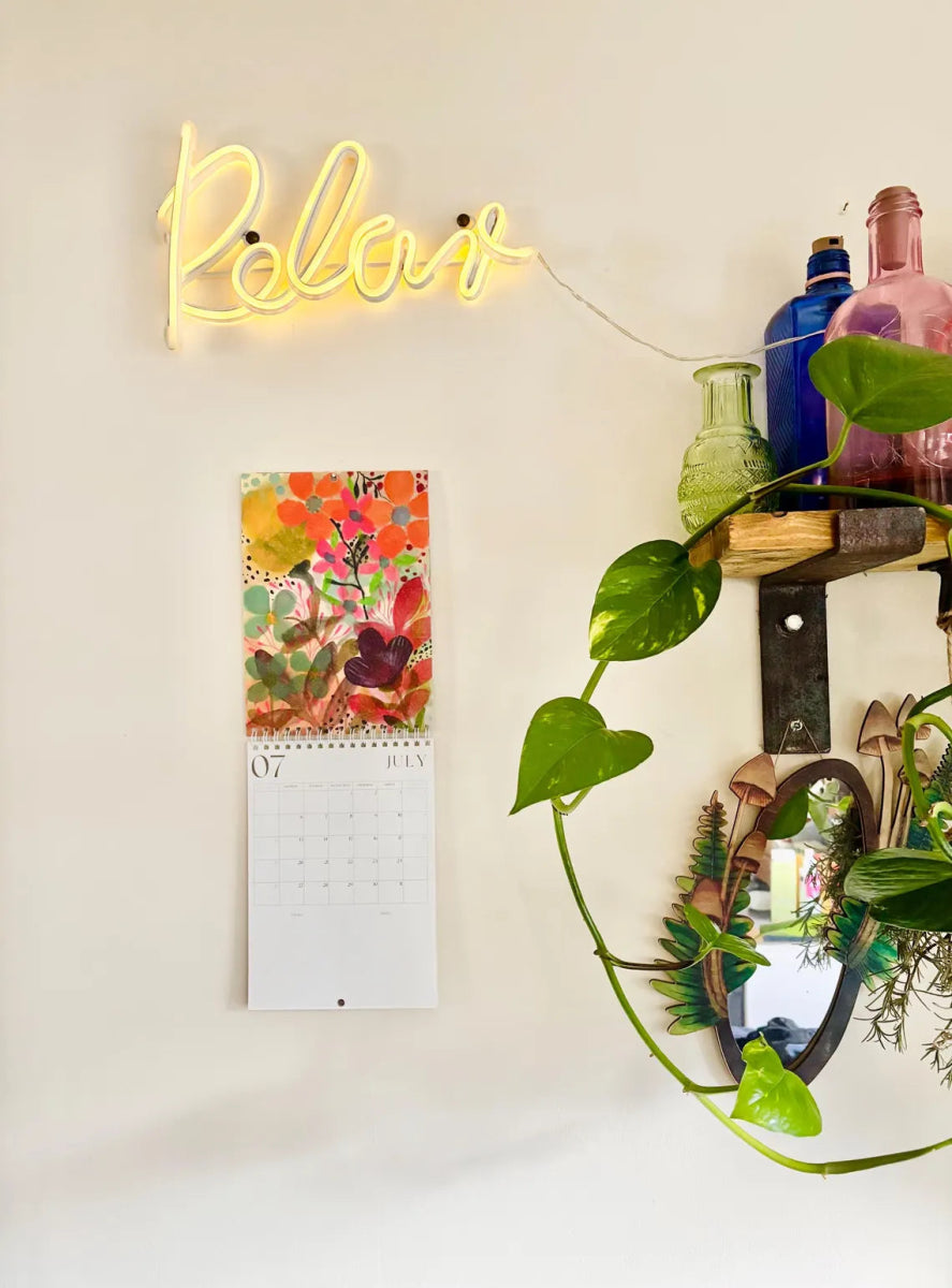 2026 Floral Art Calendar: A5 Handmade Illustrated Wall Calendar - Erika's Whimsical Art