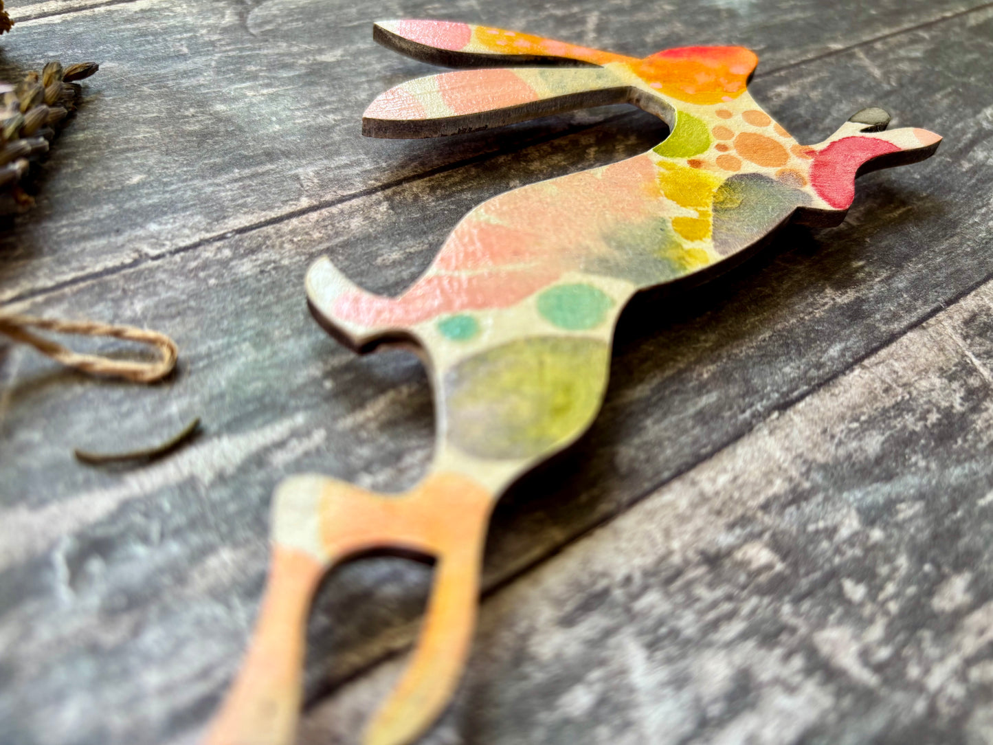 Hand-Painted ‘Running Hare’ Fridge Magnet