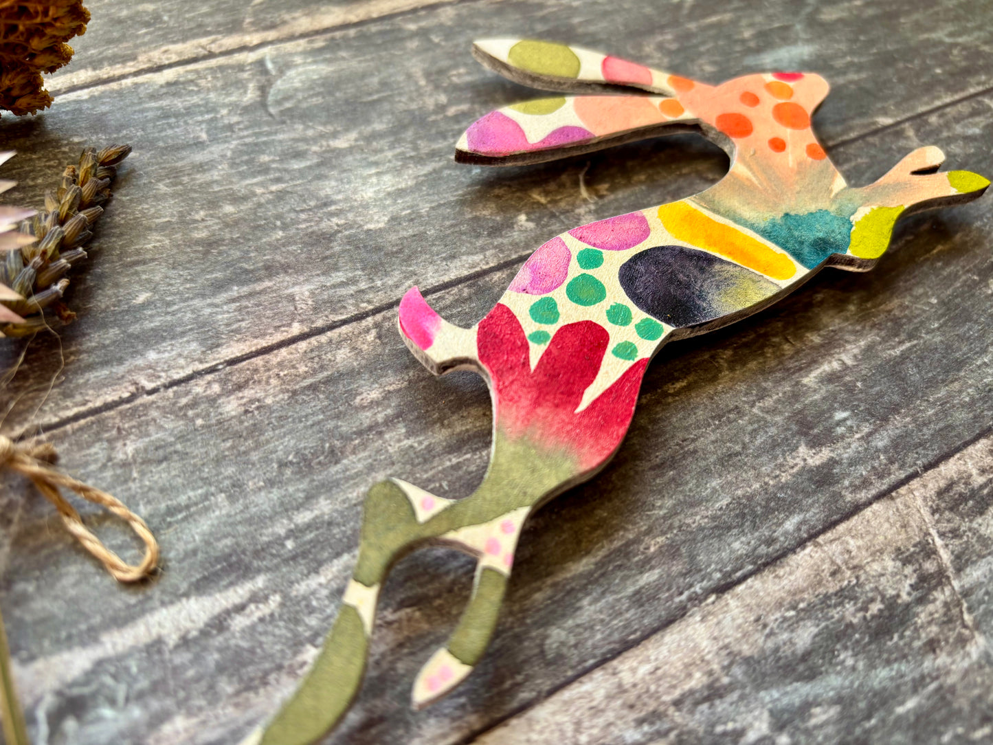 Hand-Painted ‘Running Hare’ Fridge Magnet