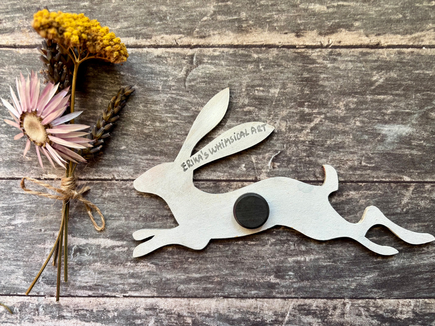 Hand-Painted ‘Running Hare’ Fridge Magnet