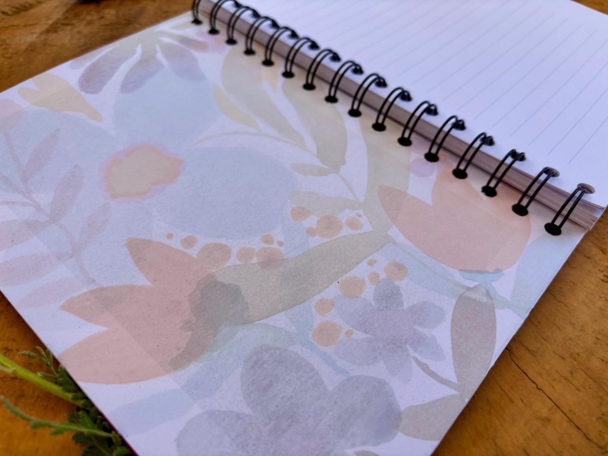 Beautifully Wild Heart – Handmade A5 Notebook | Floral Cover | Gift for Her | Floral Notebook / Motivational Gift / Birthday Gift / Journal - Erika's Whimsical Art