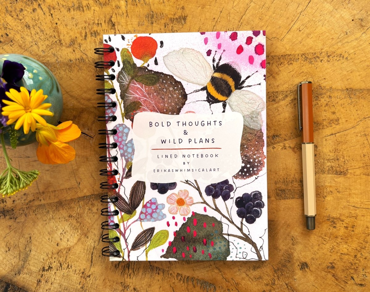 Bold Thoughts & Wild Plans Journal | Notebook A5 - Erika's Whimsical Art