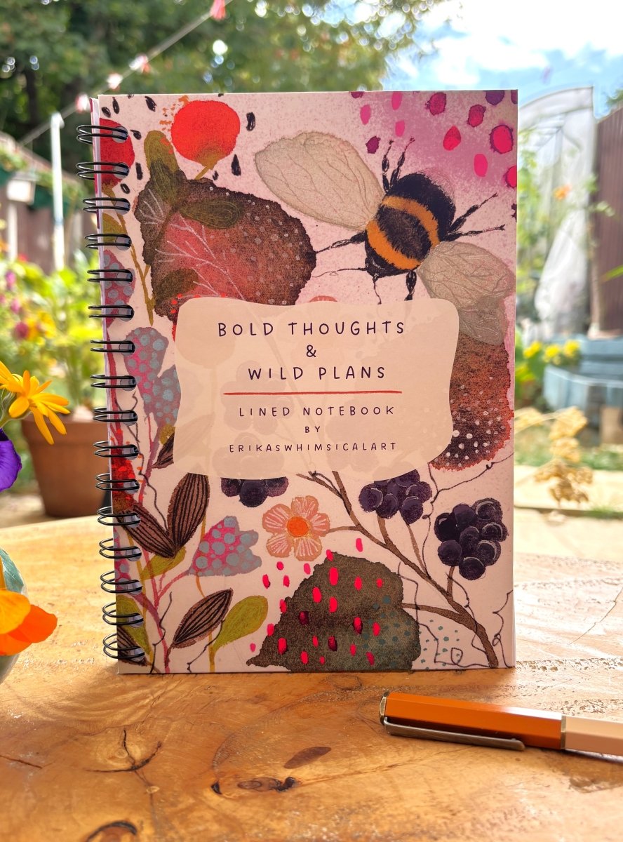 Bold Thoughts & Wild Plans Journal | Notebook A5 - Erika's Whimsical Art