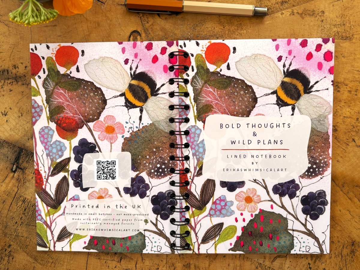 Bold Thoughts & Wild Plans Journal | Notebook A5 - Erika's Whimsical Art