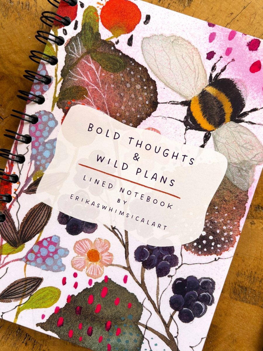 Bold Thoughts & Wild Plans Journal | Notebook A5 - Erika's Whimsical Art