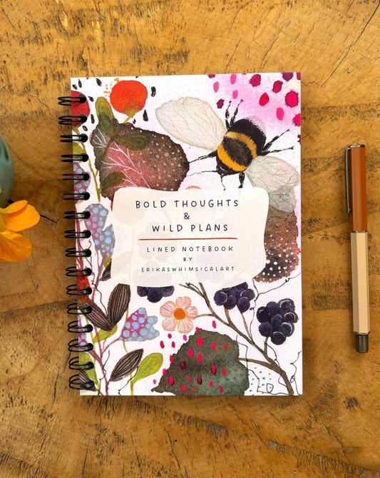 Bold Thoughts & Wild Plans Journal | Notebook A5 - Erika's Whimsical Art