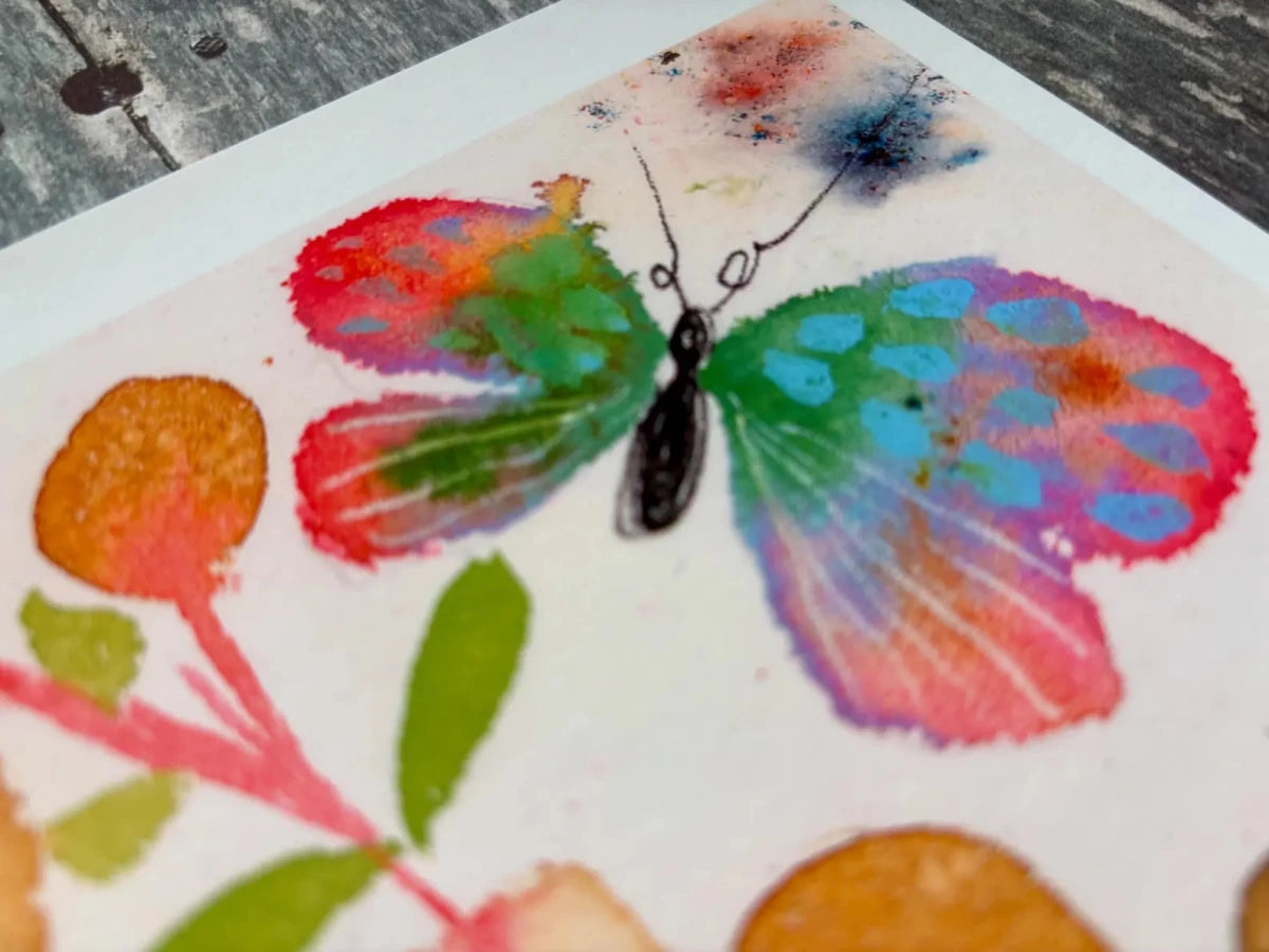Butterfly Daydream – Colourful Butterfly Wall Art, Watercolour Butterfly Print, Contemporary Botanical Illustration, A4 Art Print, Modern Home Décor, Unframed - Erika's Whimsical Art