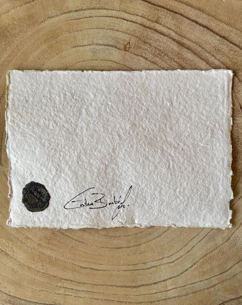 Floral Bee Watercolor Painting: Handmade Cotton Paper Art - Erika's Whimsical Art