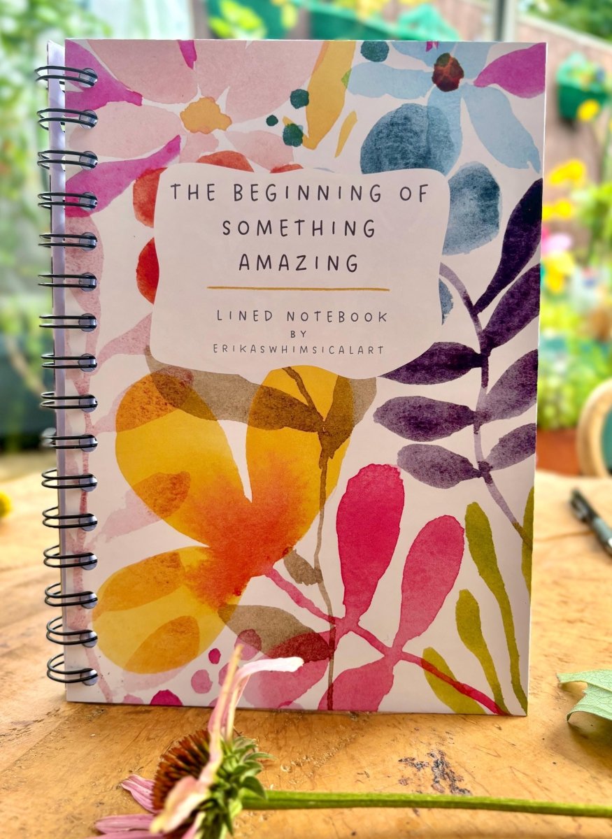 Floral Illustrated Journal: Eco - Friendly A5 Notebook - Erika's Whimsical Art