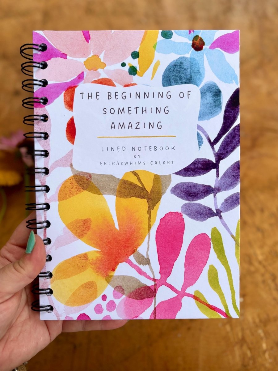 Floral Illustrated Journal: Eco - Friendly A5 Notebook - Erika's Whimsical Art