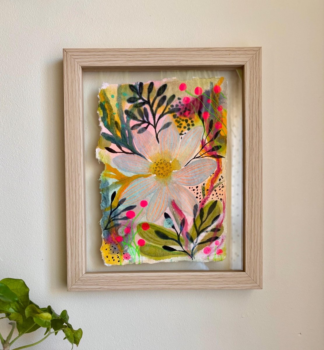 Floral Watercolor Painting: Original A5 Art on Handmade Cotton Paper - Erika's Whimsical Art