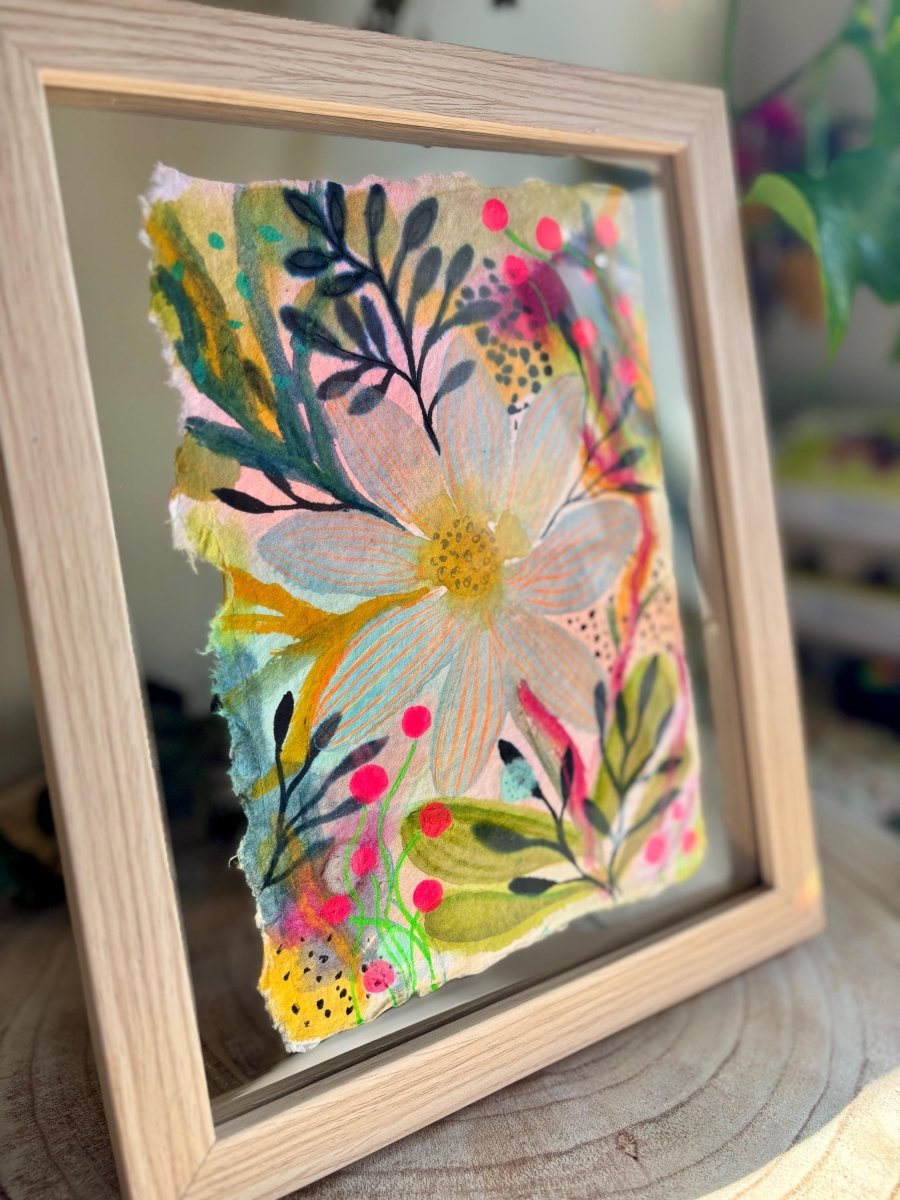 Floral Watercolor Painting: Original A5 Art on Handmade Cotton Paper - Erika's Whimsical Art