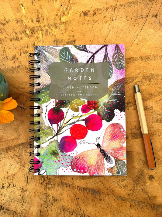 Garden Journal /Garden Notes | Notebook A5 - Erika's Whimsical Art