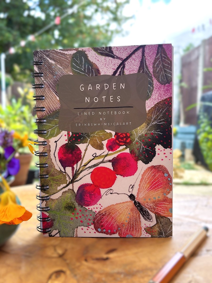Garden Journal /Garden Notes | Notebook A5 - Erika's Whimsical Art