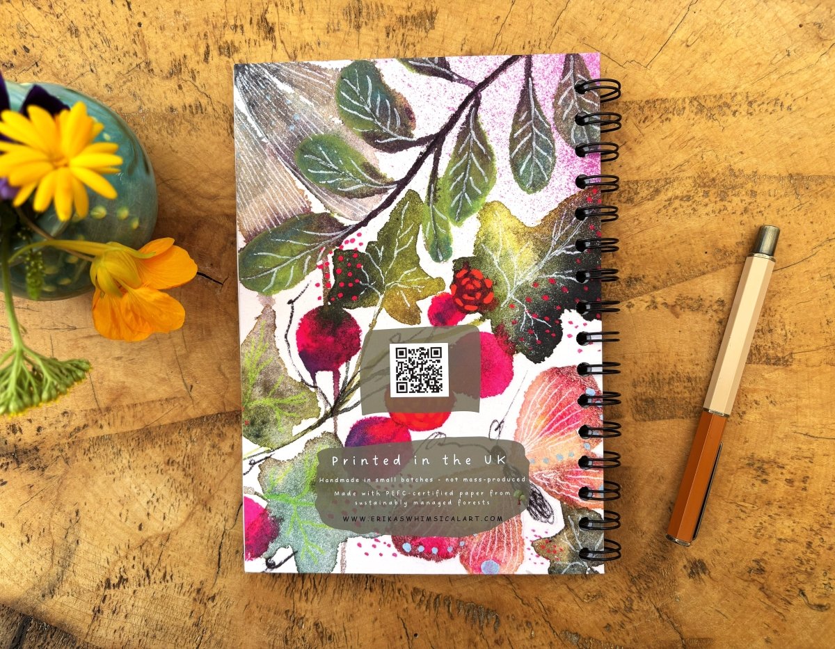 Garden Journal /Garden Notes | Notebook A5 - Erika's Whimsical Art