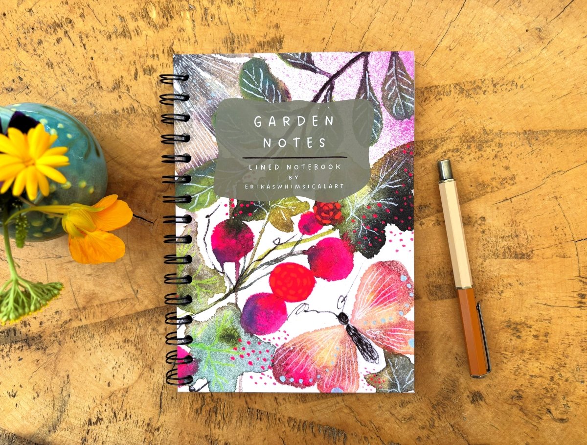 Garden Journal /Garden Notes | Notebook A5 - Erika's Whimsical Art
