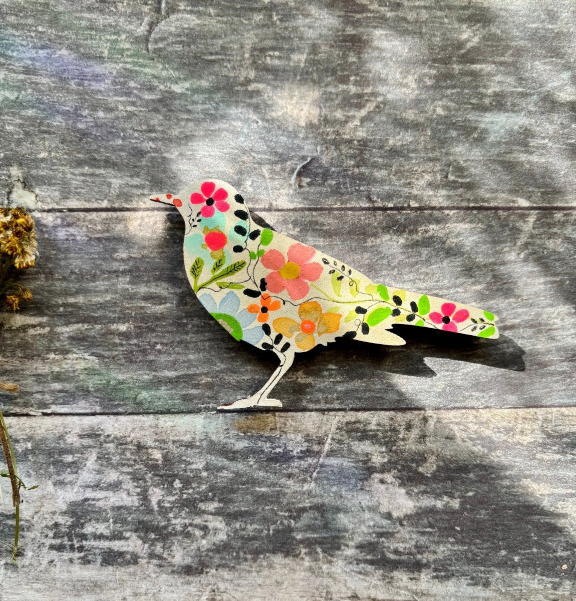 Hand-Painted Bird Fridge Magnet - Erika's Whimsical Art