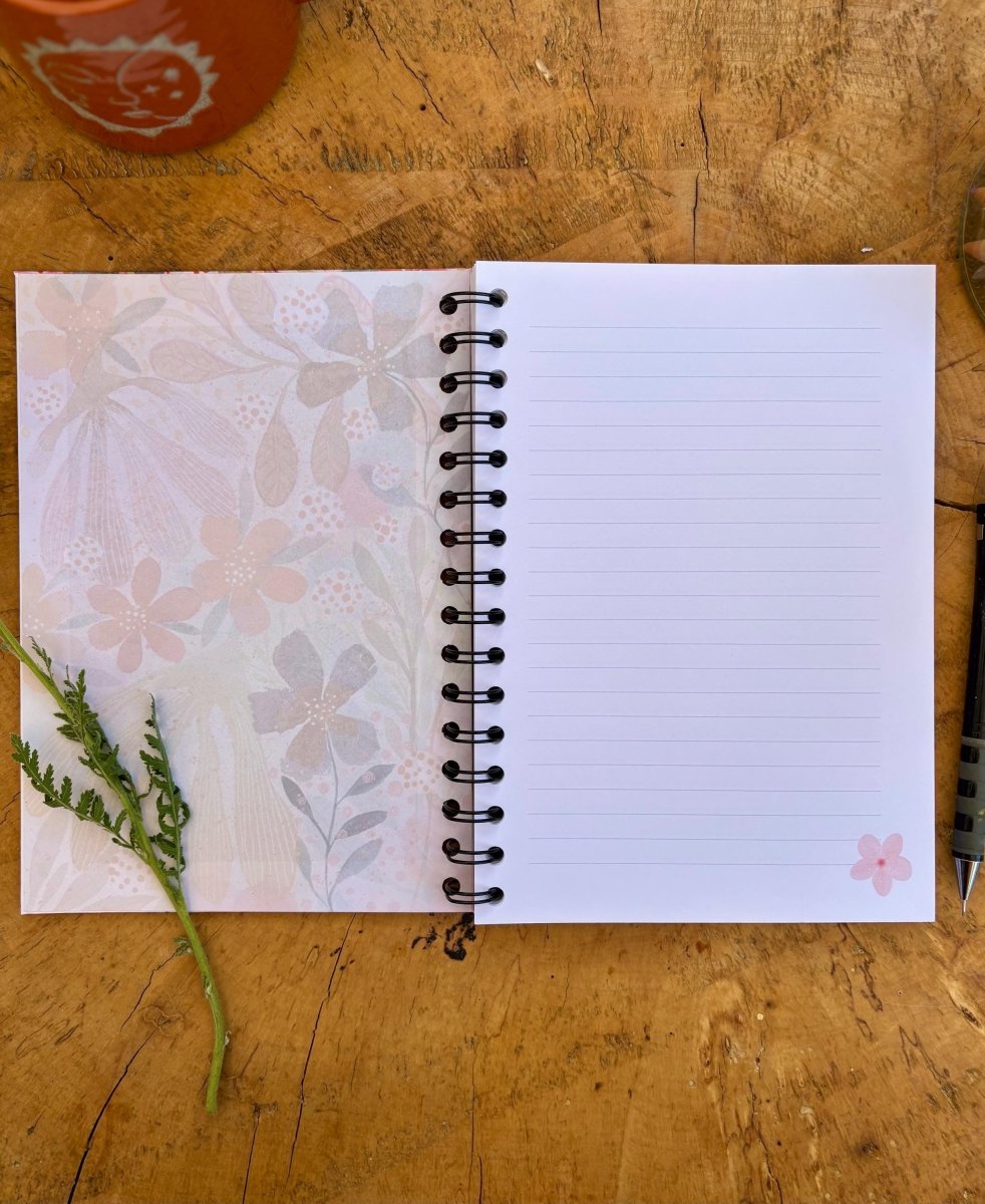 Handmade A5 Lined Handmade Notebook: Whimsical Illustrated Journal - Erika's Whimsical Art