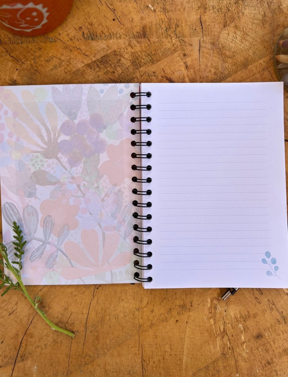 Handmade A5 Lined Notebook: Whimsical Illustrated Journal - Erika's Whimsical Art