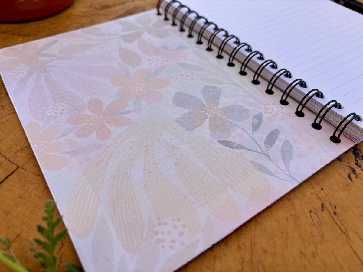 Handmade A5 Lined Handmade Notebook: Whimsical Illustrated Journal - Erika's Whimsical Art