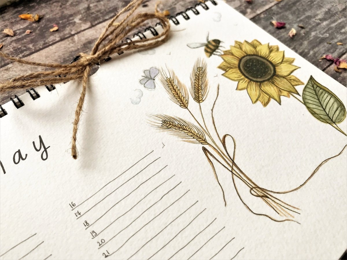 Handmade Hare Perpetual Calendar: Illustrated Birthday Reminder - Erika's Whimsical Art