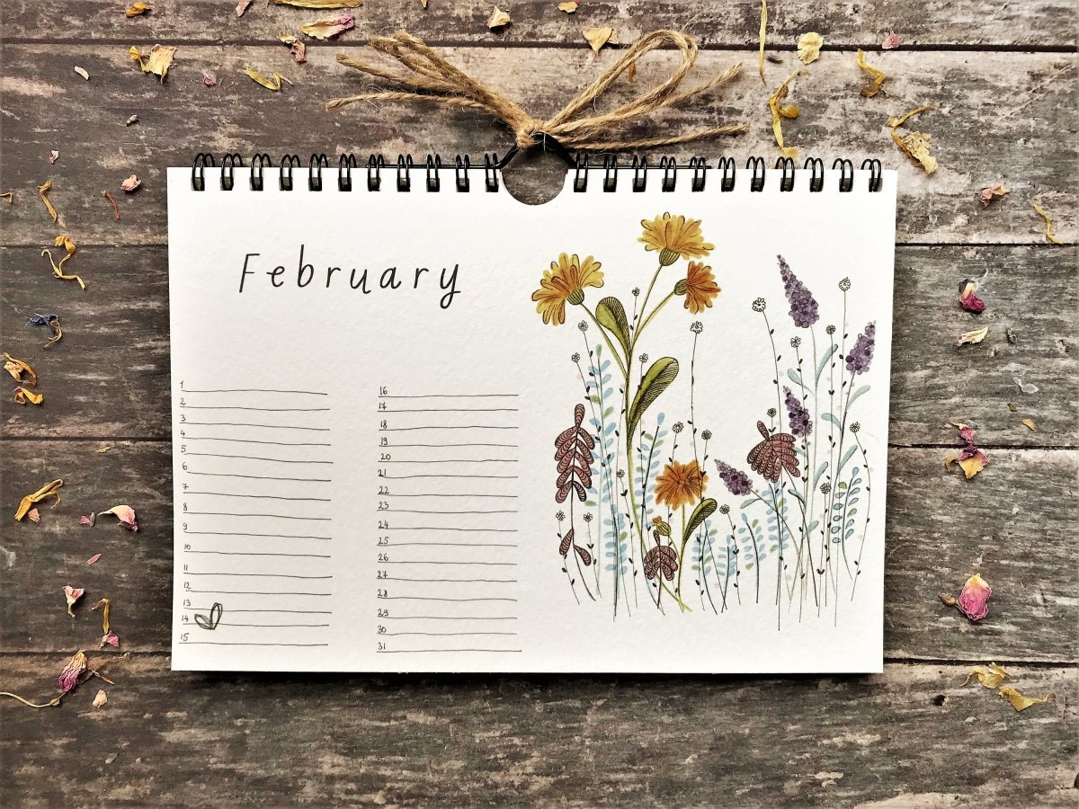 Handmade Hare Perpetual Calendar: Illustrated Birthday Reminder - Erika's Whimsical Art