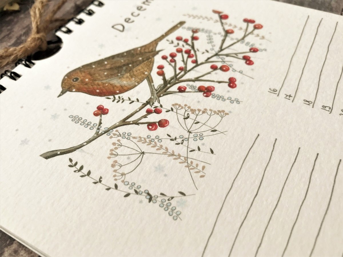 Handmade Perpetual Calendar: Floral Illustrated Birthday Reminder - Erika's Whimsical Art