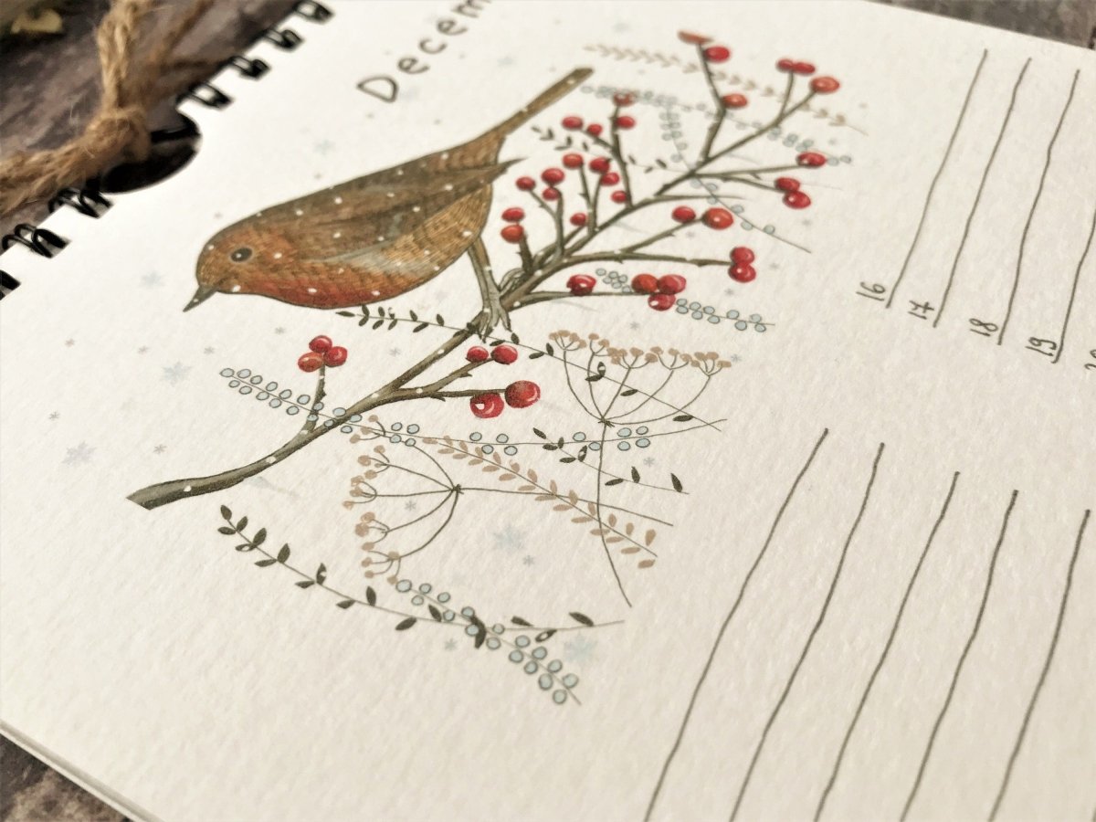 Handmade Perpetual Calendar: Floral Illustrated Birthday Reminder - Erika's Whimsical Art