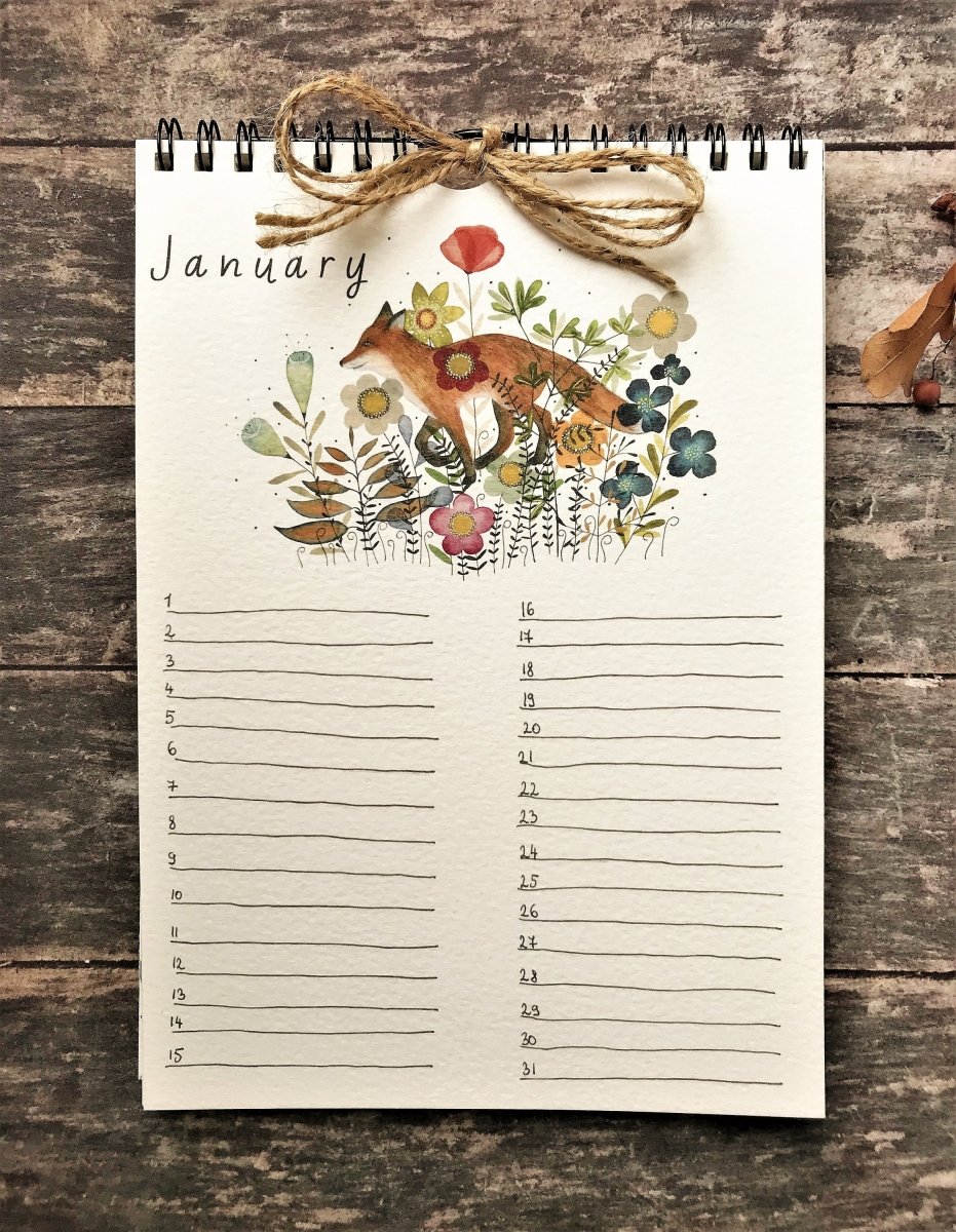 Handmade Perpetual Calendar: Illustrated Birthday & Anniversary Reminder - Erika's Whimsical Art