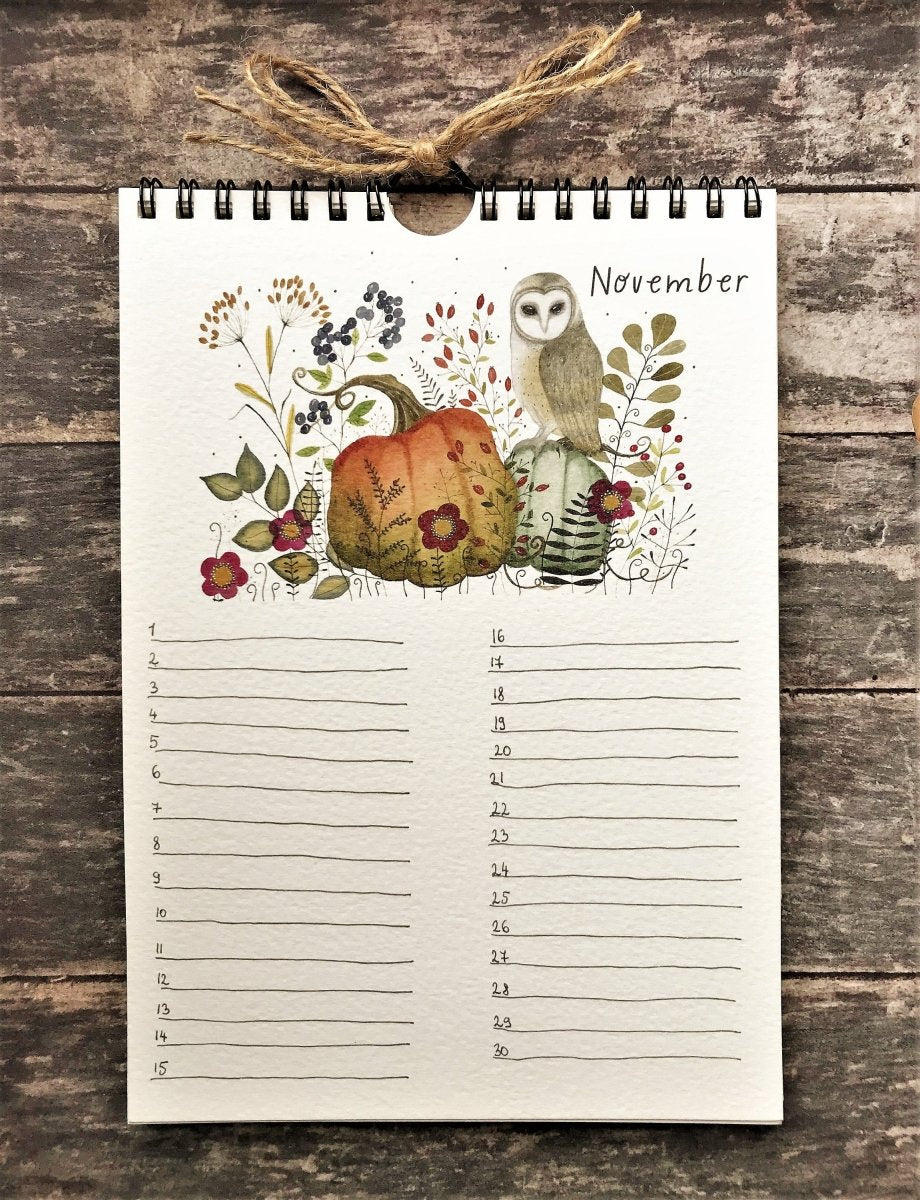 Handmade Perpetual Calendar: Illustrated Birthday & Anniversary Reminder - Erika's Whimsical Art