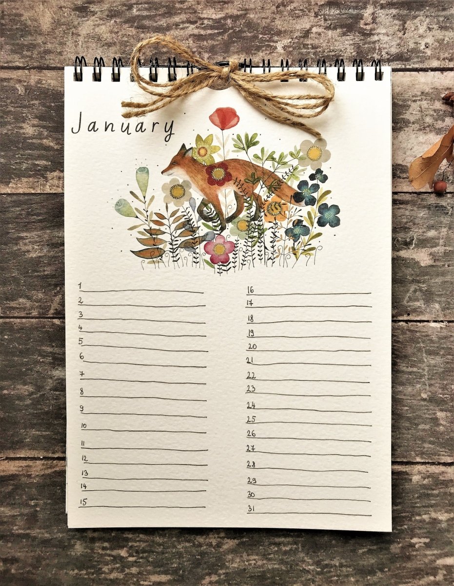 Handmade Perpetual Calendar: Illustrated Birthday & Anniversary Reminder - Erika's Whimsical Art