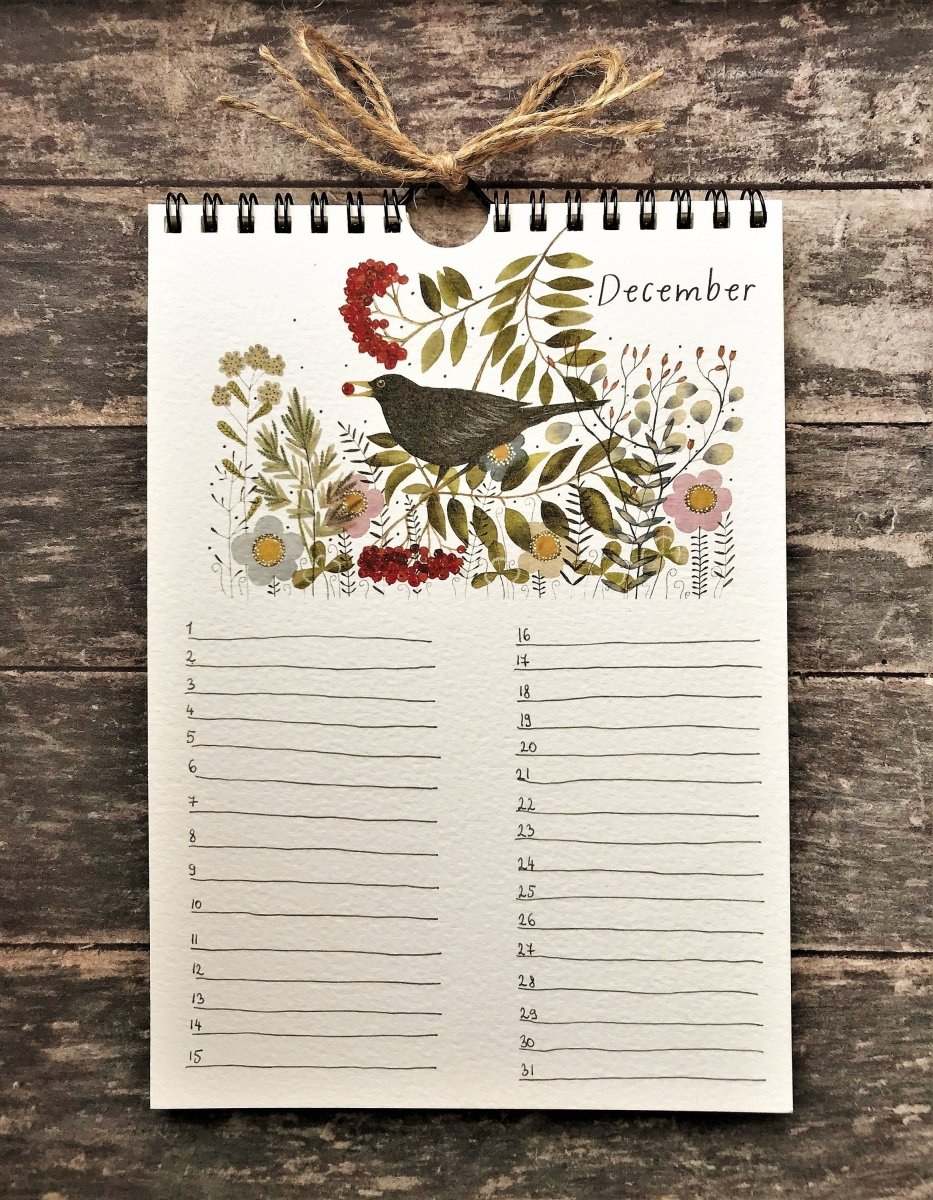 Handmade Perpetual Calendar: Illustrated Birthday & Anniversary Reminder - Erika's Whimsical Art