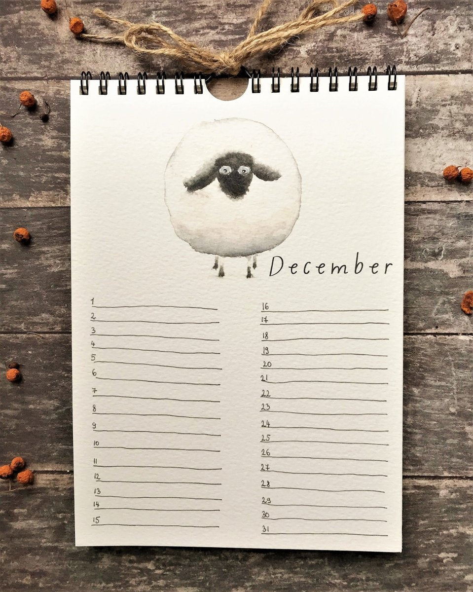 Handmade Perpetual Calendar: Illustrated Birthday Reminder - Erika's Whimsical Art