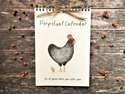 Handmade Perpetual Calendar: Illustrated Birthday Reminder - Erika's Whimsical Art