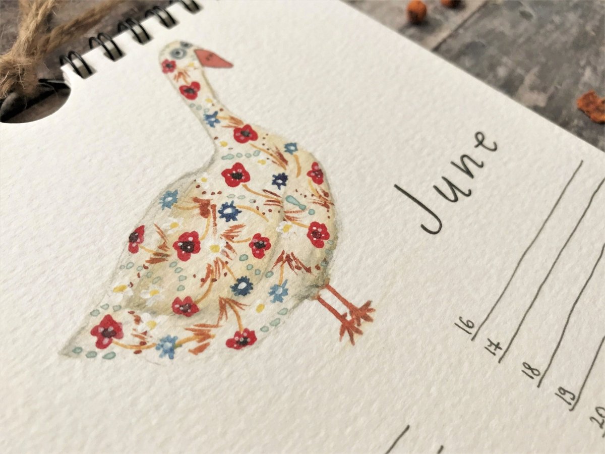 Handmade Perpetual Calendar: Illustrated Birthday Reminder - Erika's Whimsical Art