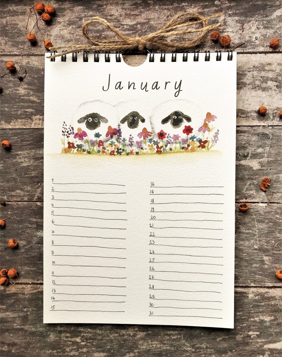 Handmade Perpetual Calendar: Illustrated Birthday Reminder - Erika's Whimsical Art