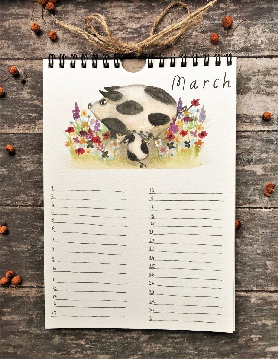 Handmade Perpetual Calendar: Illustrated Birthday Reminder - Erika's Whimsical Art