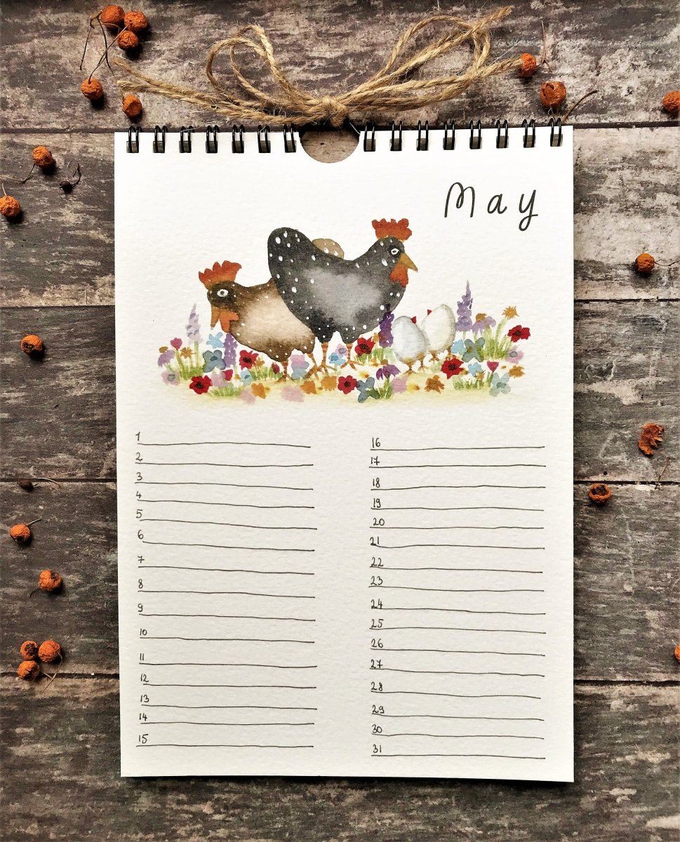 Handmade Perpetual Calendar: Illustrated Birthday Reminder - Erika's Whimsical Art