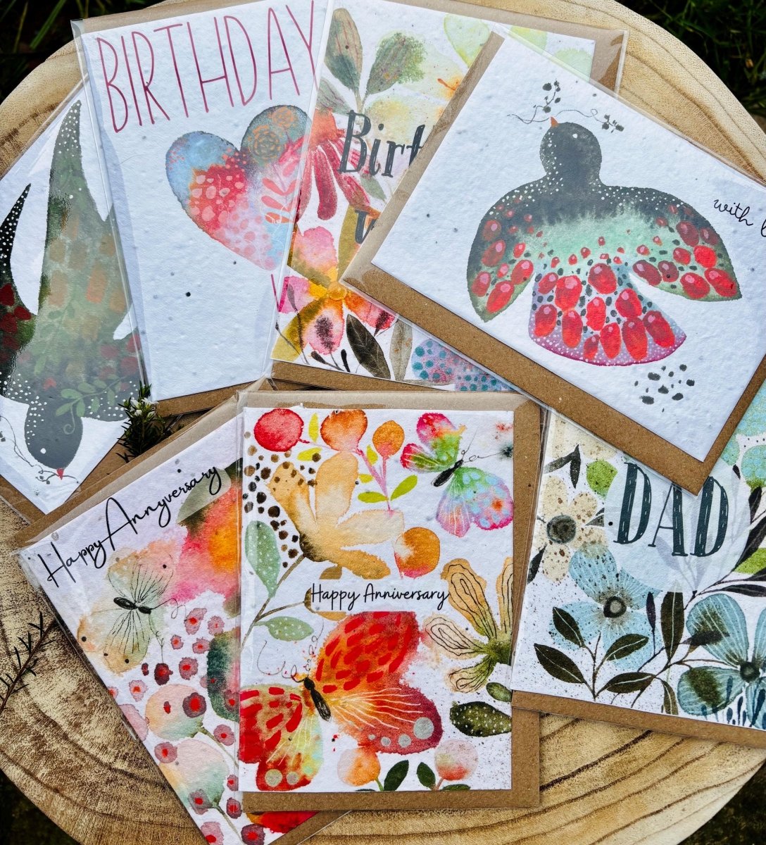 Hello Sunshine Plantable Seed Card – Eco - Friendly Wildflower Greeting - Erika's Whimsical Art