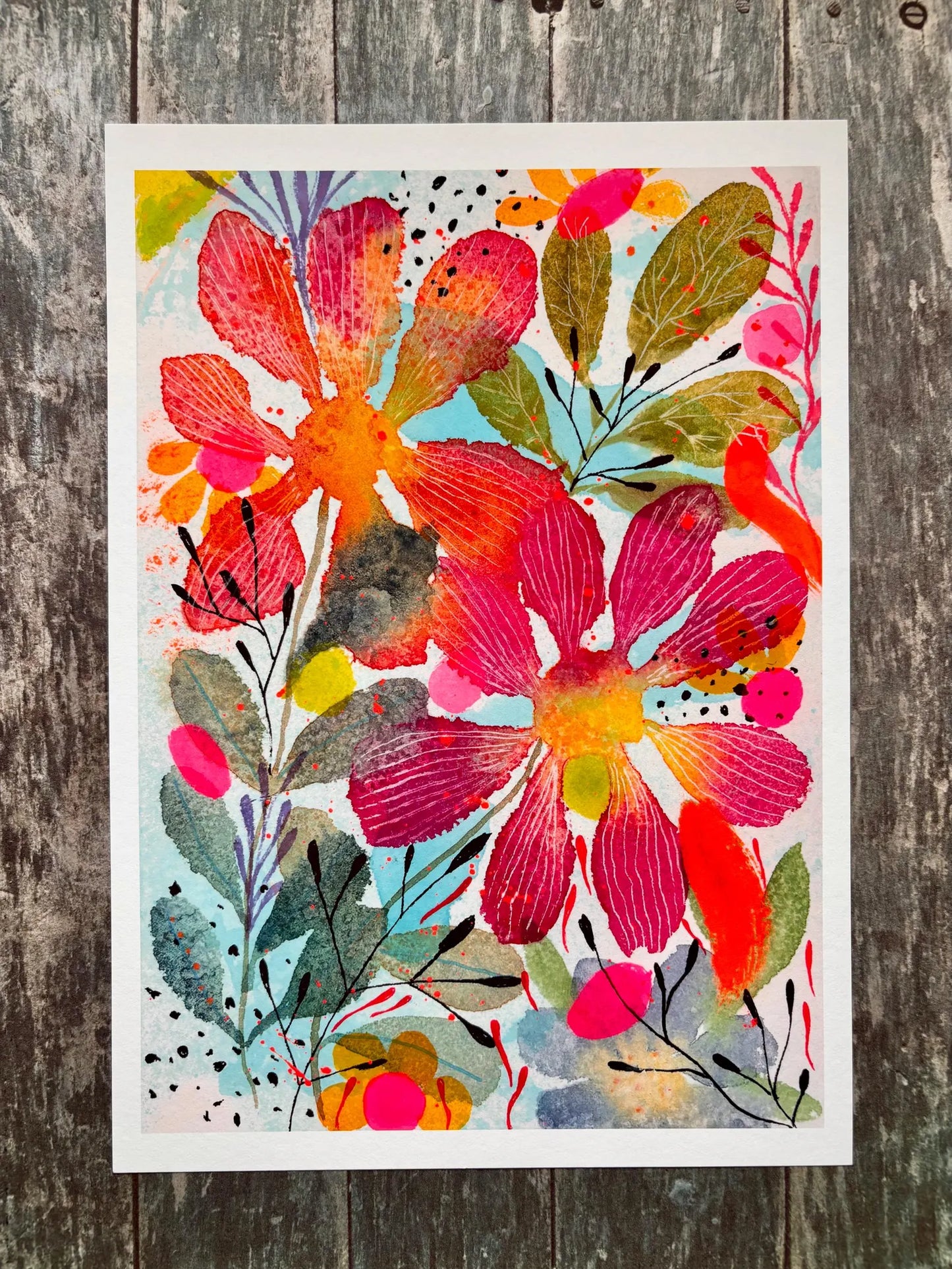 Floral wall art, Watercolour floral print,A4 Art Print, Home Décor, Nursery Art, Unframed, Botanical Prints, Boho wall art (Copy)