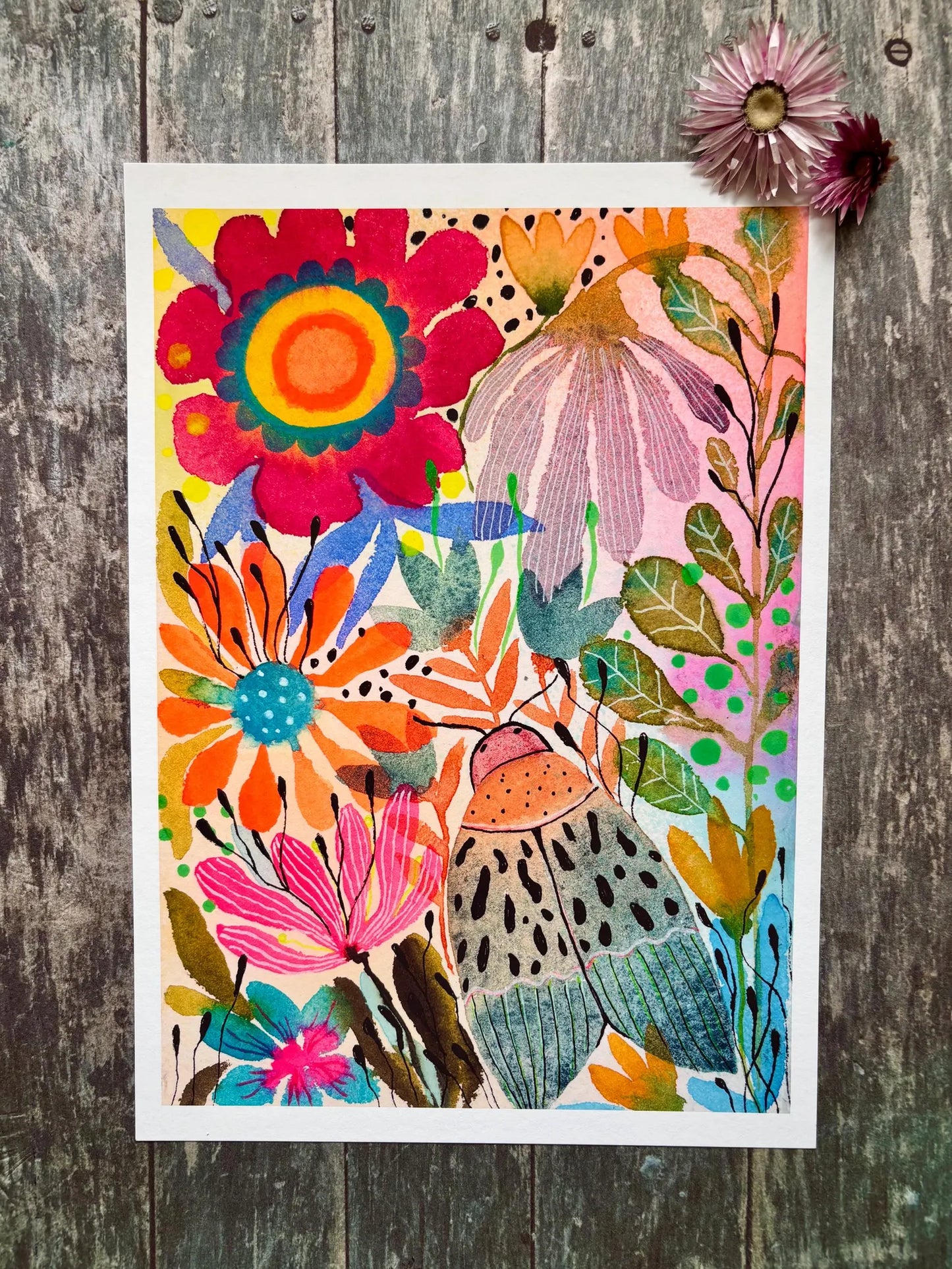 Moth wall art, Moth, Woodland animal print,Art Print, Home Décor, Yellow wall art, Floral wall art, Butterfly print, Kitchen Print (Copy) (Copy)