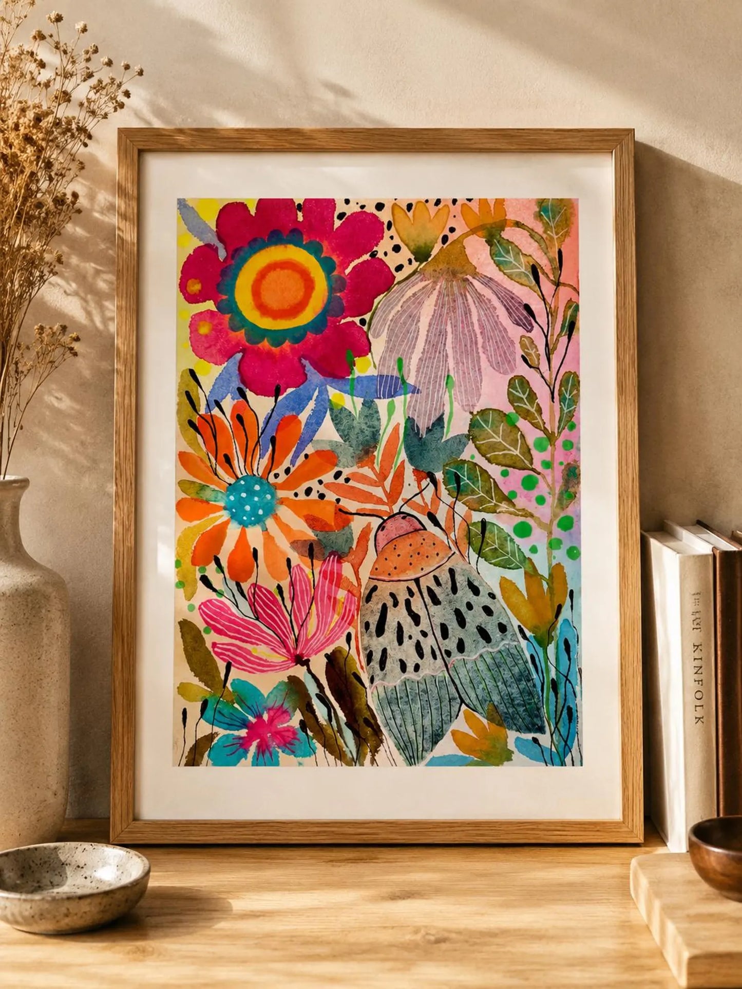 Moth wall art, Moth, Woodland animal print,Art Print, Home Décor, Yellow wall art, Floral wall art, Butterfly print, Kitchen Print (Copy) (Copy)