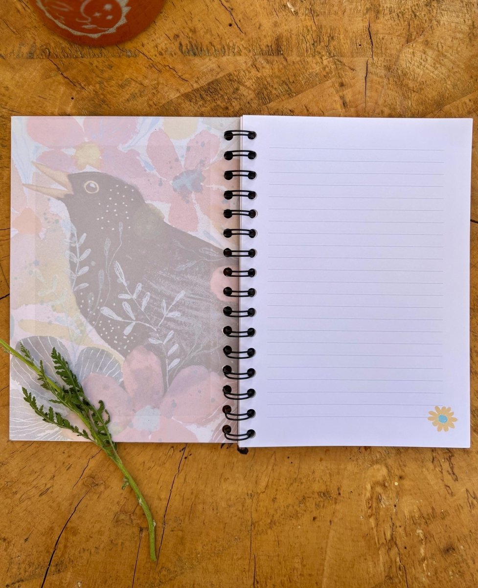 Mostly Wild Ideas, Occasionally Useful Ones – Handmade A5 Floral Notebook / Cute Journal / Eco - Friendly Gift / Floral Notebook / Gift Ideas - Erika's Whimsical Art