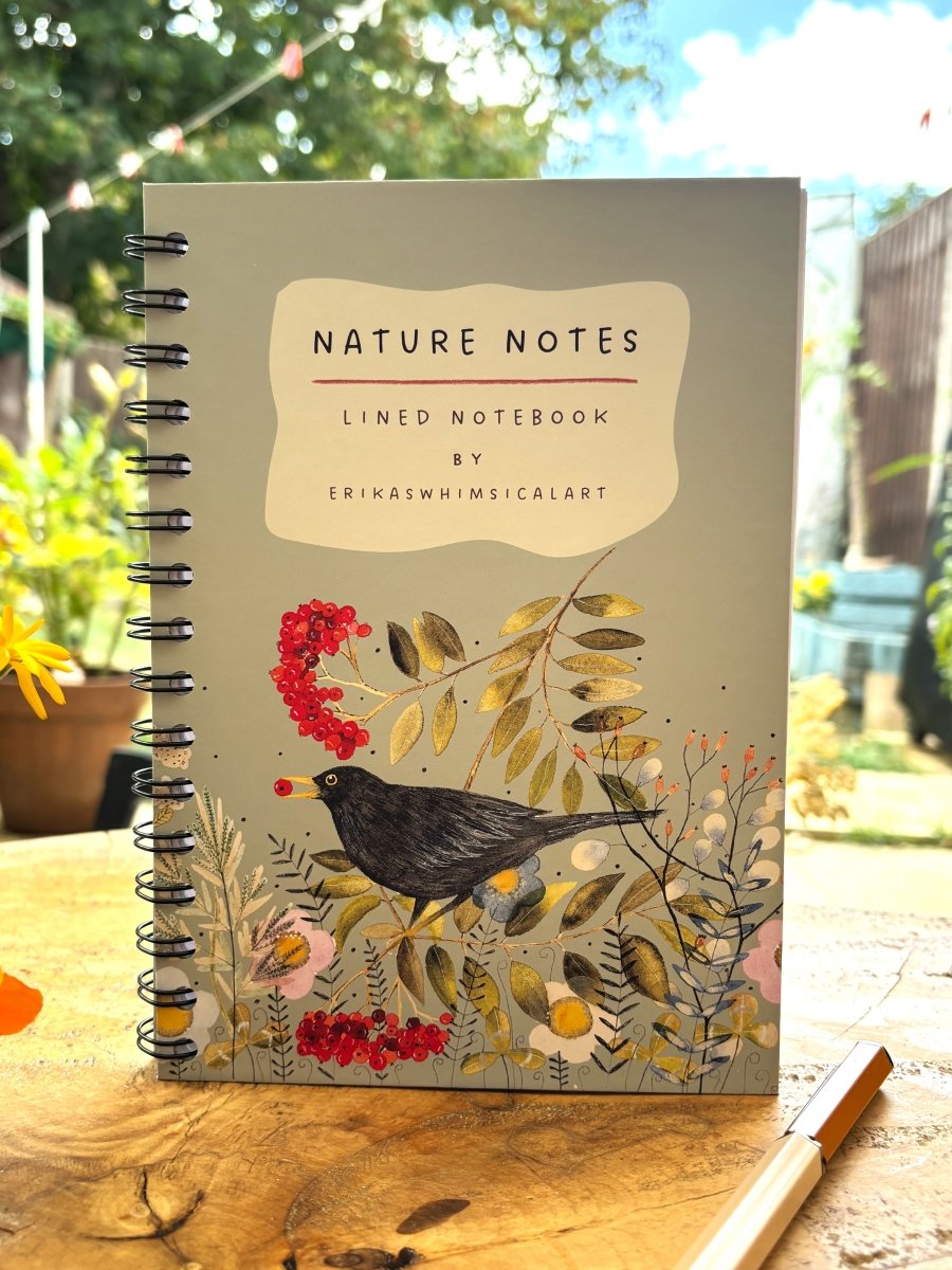 Nature Notes | Nature Journal | Notebook A5 - Erika's Whimsical Art