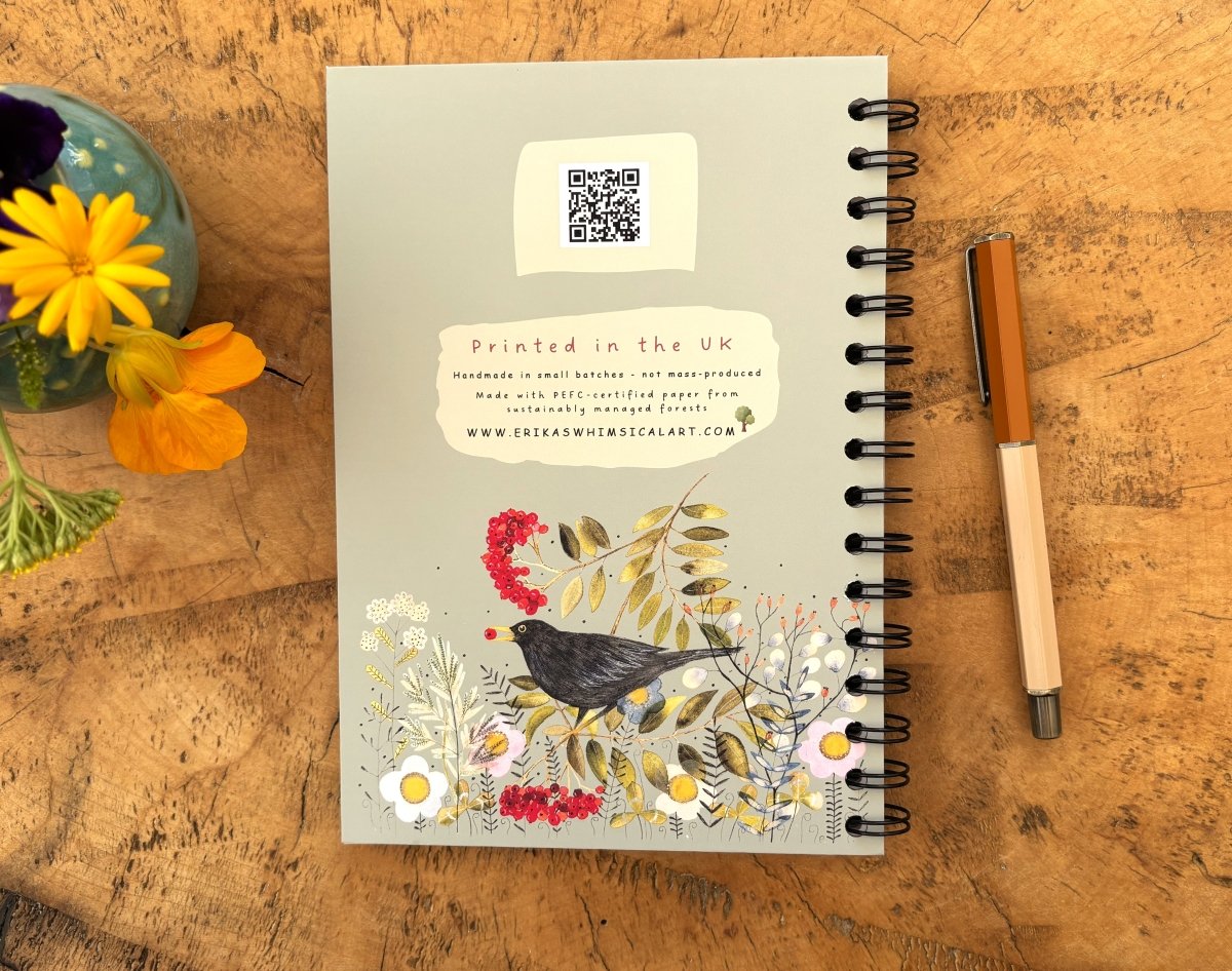 Nature Notes | Nature Journal | Notebook A5 - Erika's Whimsical Art