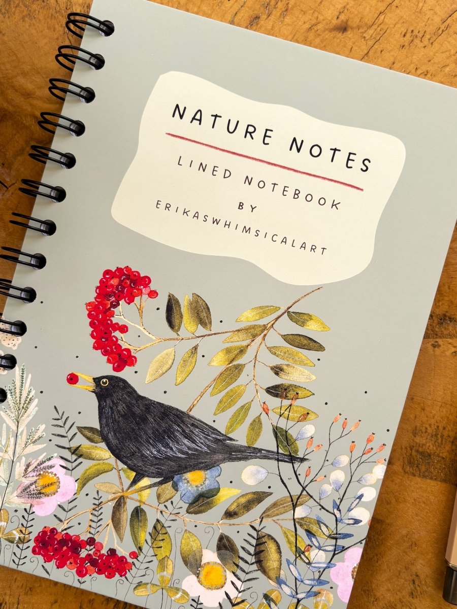 Nature Notes | Nature Journal | Notebook A5 - Erika's Whimsical Art