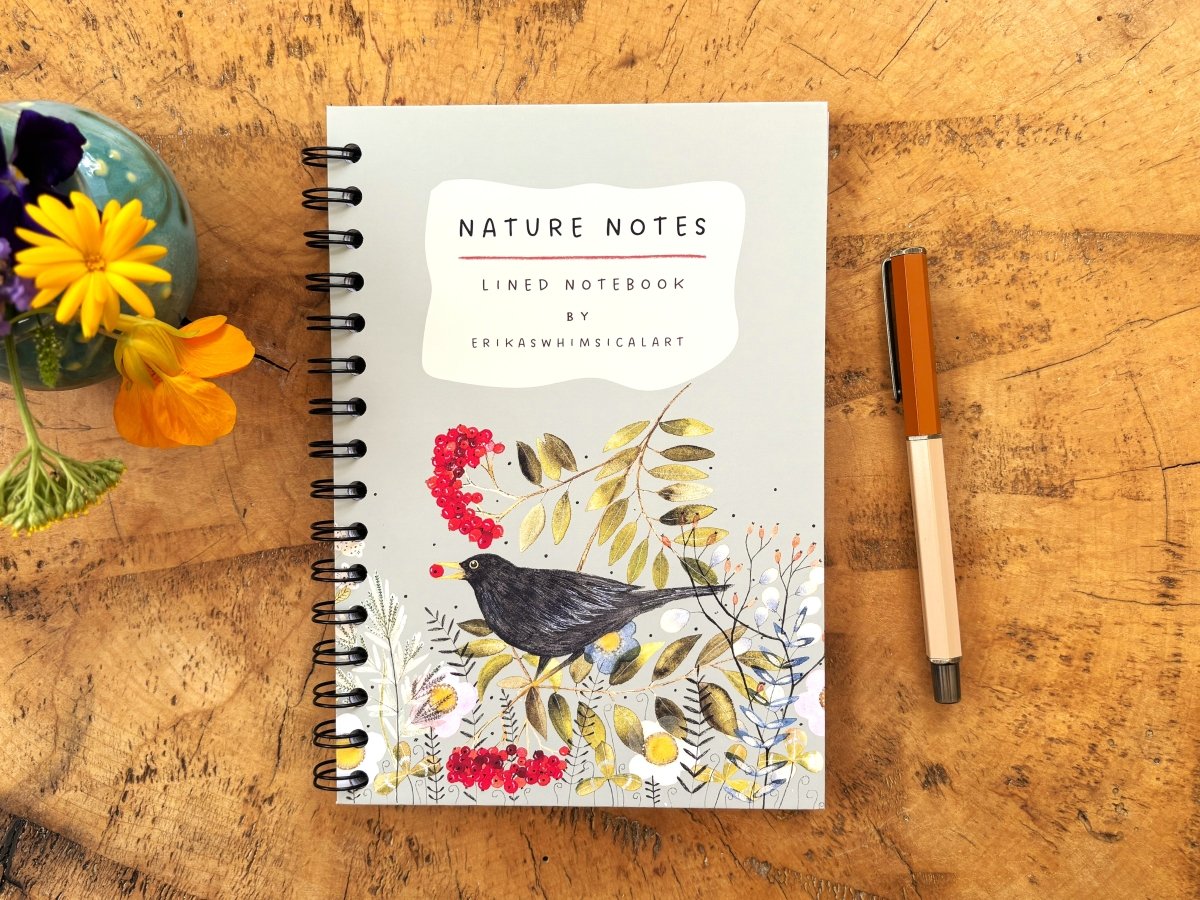 Nature Notes | Nature Journal | Notebook A5 - Erika's Whimsical Art