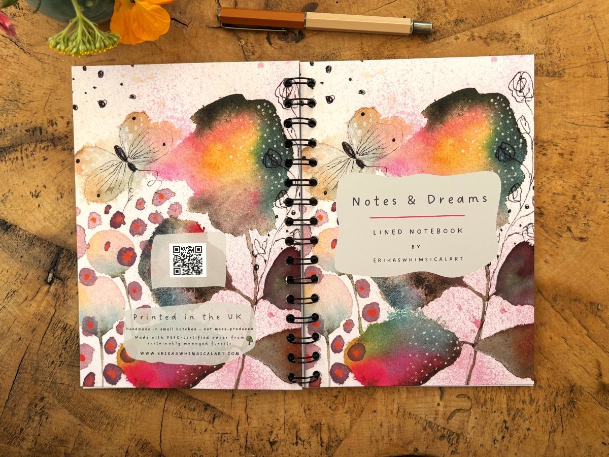 Notes & Dreams | Notebook A5 - Erika's Whimsical Art