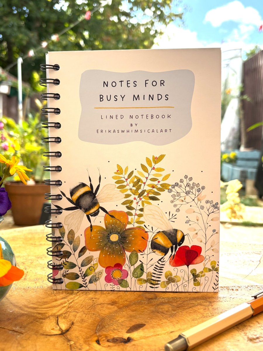 Notes for Busy Minds | Notebook A5 - Erika's Whimsical Art